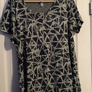 Perfect T 55%rayon 45%poly dark and light gray